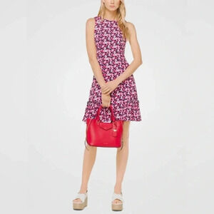 * NWOT*MICHAEL Michael Kors | Sleeveless Ruffle Carnation Print  Dress